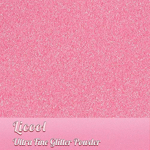 Holographic Fine Glitter, 100g/3.5oz Extra Fine Glitters Powder Packs for Resin, Craft Glitter for Tumblers Candle Slime Making, Festival Body Face Eyeshadow Nail Glitter (Light Pink)