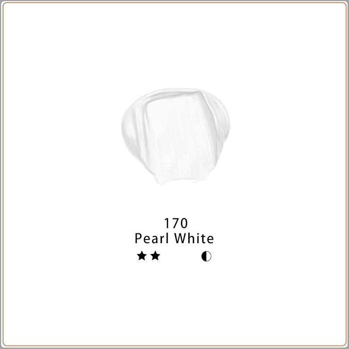 Artecho White Acrylic Paint, Pearl White (120ml / 4.05oz) Tubes, Art Craft Paints for Canvas, Rock, Stone, Wood, Fabric, Art Supplies | Semi Glossy Finish, High Pigment Rich Color Craft Paint for Canvas, Rocks, Wood, Fabric, Ceramic, Non-Toxic