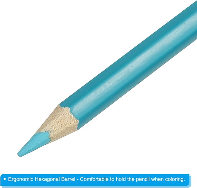 PATIKIL Watercolor Pencil, 12Pcs Water Soluble Pencils for Blending, Coloring, Sketch Drawing, Painting, Sky Blue