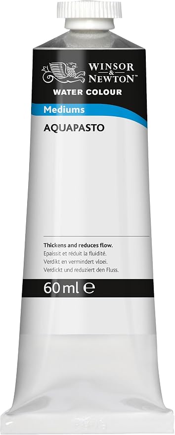 Winsor & Newton Watercolor Medium, Aquapasto, 60ml (2-oz) Tube | Translucent Gel, Increases Viscosity of Watercolor & Gouache, Use to Thicken Color, Adds Plasticity for Impasto Effects