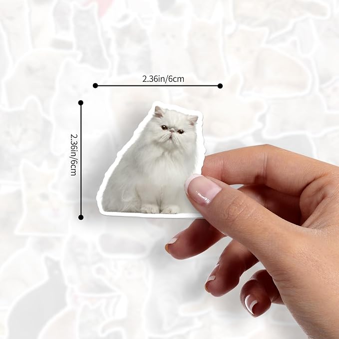 100 Pcs Cat Stickers for Water Bottles Laptop Guitar Suitcase