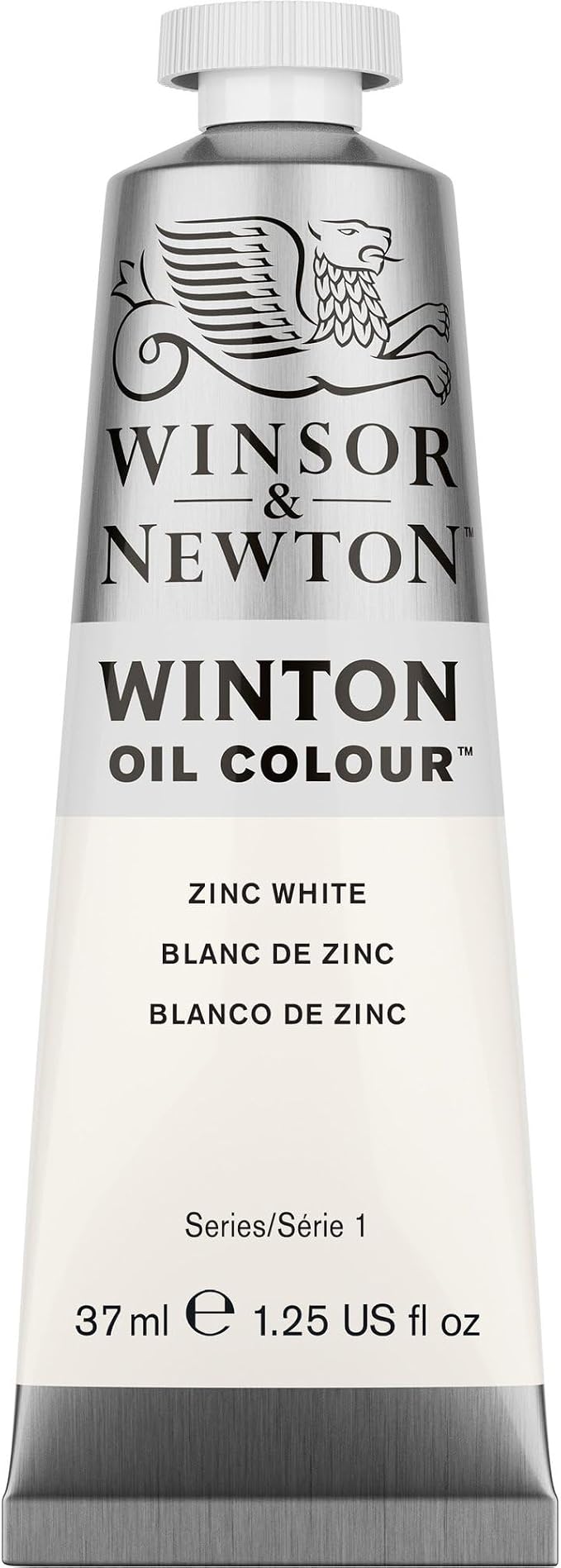Winsor & Newton Winton Oil Color, 37ml Tube, Zinc White | High-quality pigments, Durable, Lightfast, Permanent, Uniform Consistency, Great Pigment Load
