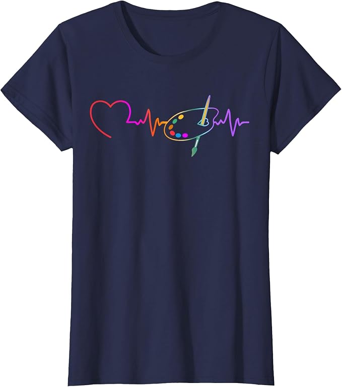 Funny Paint Palette Brush Artist Painter Art Teacher Men Kid T-Shirt