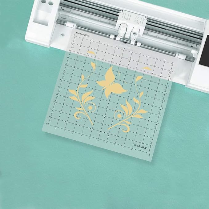 REALIKE 12X12 StandardGrip Cutting Mats for Silhouette Cameo 5/4/3/2/1(3 Pack),Gridded Adhesive Non-Slip Non-Slip Cutting Mat, Replacement Accessories Set Mats Vinyl Craft Sewing