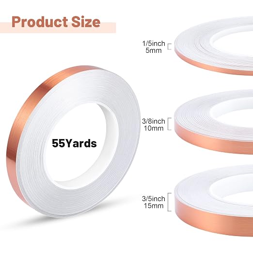 Zonon Rose Gold Washi Tape for Wall Decor Self Adhesive 5/10/15mm
