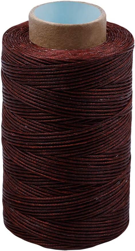 284Yards Leather Sewing Waxed Thread, 0.8mm Waxed Thread for Bookbinding | Waxed Thread for Bookbinding, Upholstery Thread Heavy Duty, Wax String for Leather Craft DIY/Bookbinding/Shoe Repairing