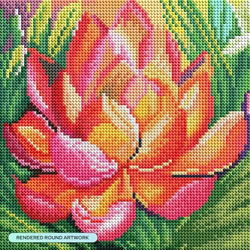DIAMOND ART CLUB Fire Opal Succulent Diamond Art Kits for Adults