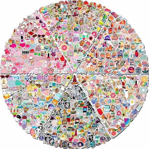Arme Cute Stickers Bulk, Waterproof Stickers for Water Bottles Pack 600PCS | Vinyl Fun Stickers for Kids Bulk, Girls, Teens, Adults, Cups, Random, Assorted, Durable Decal Sticker Set