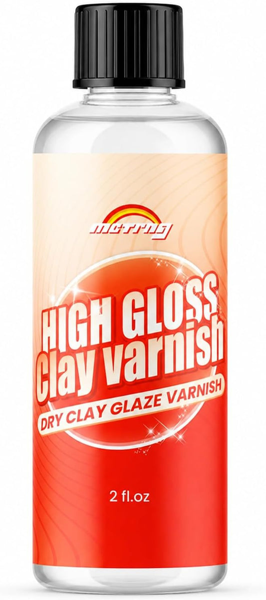 Clay Glaze, Air Dry & Polymer Clay Glaze Sealer & High Gloss Clear Varnish