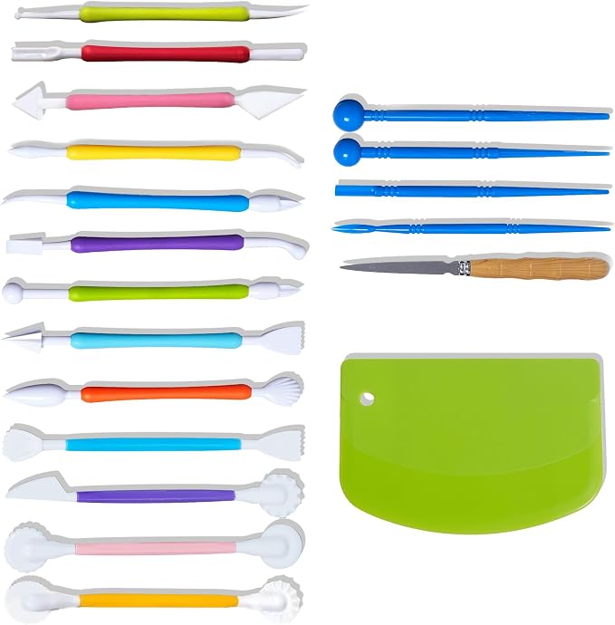 19 Pcs Clay Sculpting Tools, Polymer Clay Tools & Air Dry Clay Accessories