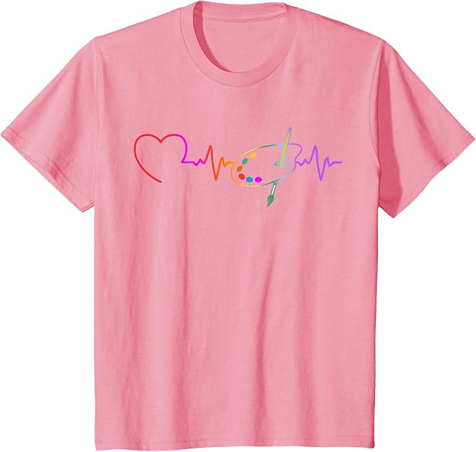 Funny Paint Palette Brush Artist Painter Art Teacher Men Kid T-Shirt