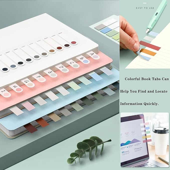 ELII Tabs 800Pcs Sticky Index Tabs Page Markers,Writable and Transparent