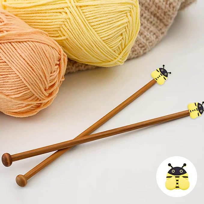 10 Pack Cute Little Bee Needle Point Protection Needle Stoppers Knitting Tools Knitting Supplies Accessories