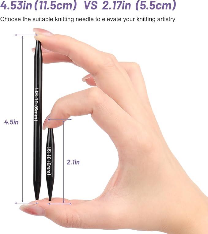 Katech Short Interchangeable Knitting Needles Set-Circular Knitting Needles