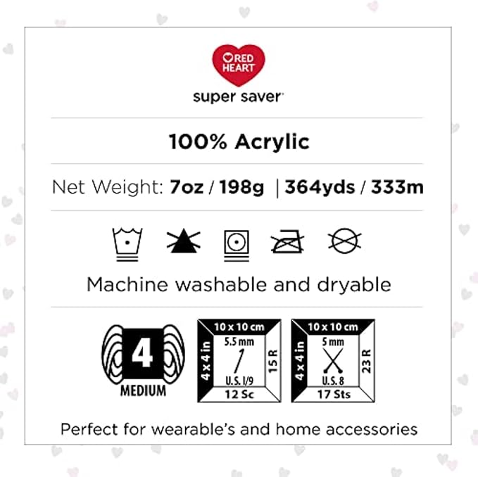 Red Heart Super Saver Yarn for Crocheting & Knitting, Parrot Stripe, 3-Pack | #4 Medium Worsted Weight Acrylic Soft Yarn for Blankets, Beanies, Amigurumi, and Beginner Projects, 236 yards, 141g/5oz