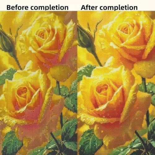 CSZPPQAF Diamond Art Kits for Adults,Flower Diamond Painting Kit