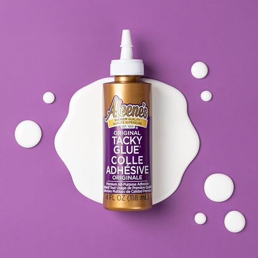 Aleene's All Purpose Tacky Glue, 8-Ounce, Clear (15599) | All-Purpose Craft Adhesive, Strong Clear-Drying Glue for Wood, Paper, Ceramic, & DIY Projects