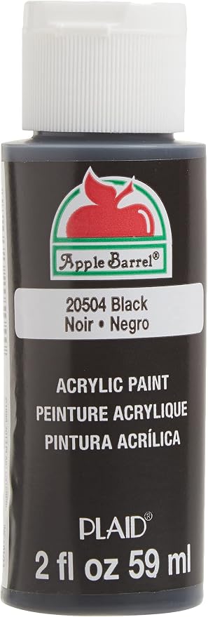 Apple Barrel Acrylic Paint in Assorted Colors (2 Ounce), 20504 Black