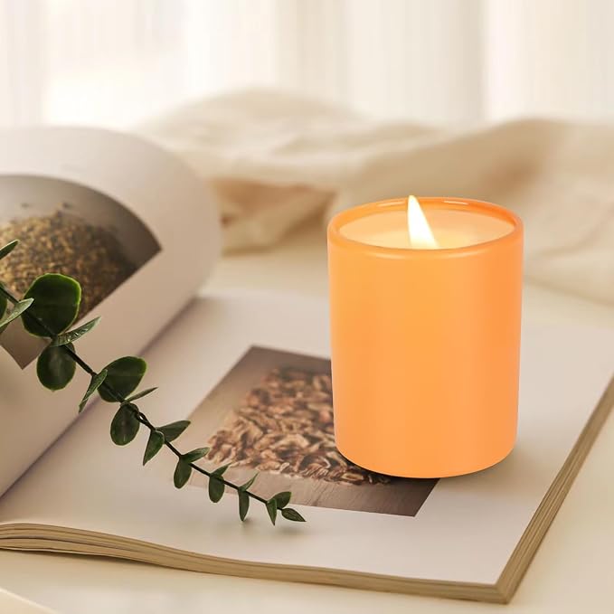 SHOWIN Thick Candle Jars for Making Candles 16 Pcs, 7 OZ Empty Jars with Wood Lids for Candle Making, Sample Container, Fall