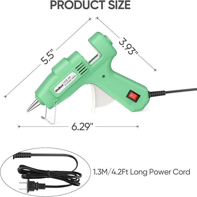 ROMECH 20W Mini Hot Glue Gun Kit, 90 Glue Sticks Set for DIY Crafts, Repair