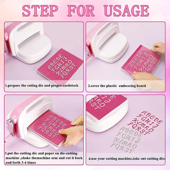 74pcs Alphabet A~Z Cutting Dies 26 Letters Card Making Die Cut Number Words Carbon Steel Die Cuts Stencils Card Scrapbooking Embossing Template Dies for DIY Craft Album Birthday Gift Decor