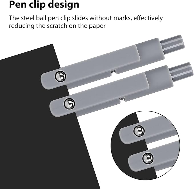 Ddaowanx Gel Pens,6 Pcs 0.5mm Retractable Quick Dry Black Ink Pens