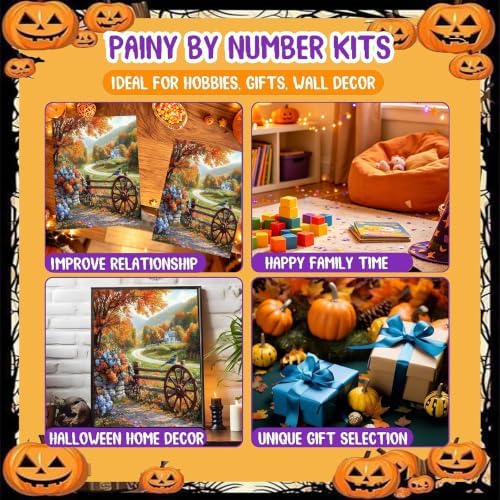 Autumn Scenery Paint by Numbers for Adults - Landscape Paint by Number