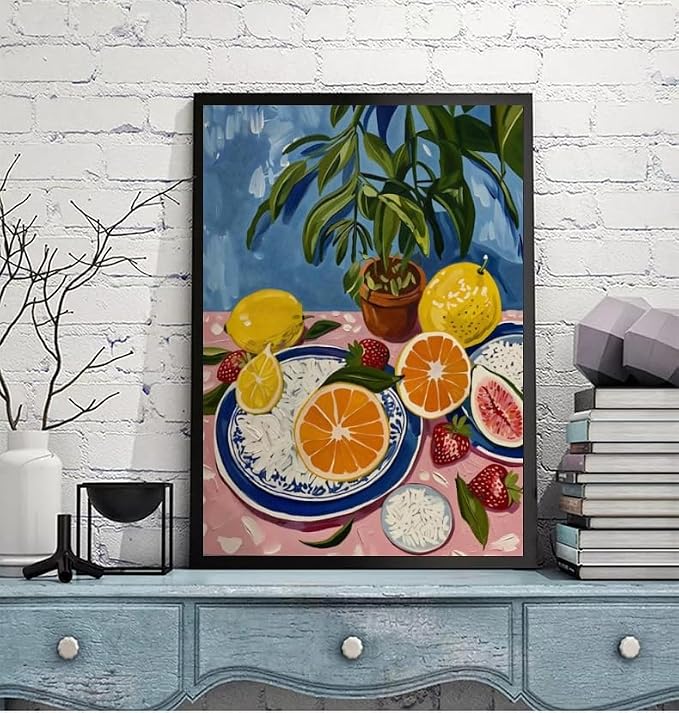 5DDIYART Paint by Numbers for Adults Beginner,Citrus Lemon Fruit Paint by Number Kits on Canvas Without Framed,Paint by Easy Acrylic Painting Home Wall Decor 16x20inch