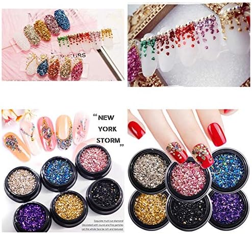 Crushed Glass Irregular Metallic mini Chips Sprinkles Chunky Glitter Multicolor 100g 0.5-2.5mm for Nail Arts Craft DIY Vase Filler Epoxy Resin Mold Jewelry Making Decoration (Multicolor, 0.5-2.5mm)