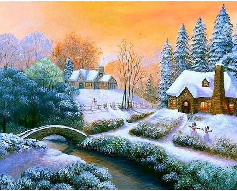 LCOZX Landscape Paint by Numbers Kit for Adults Beginners 16x20 Inch
