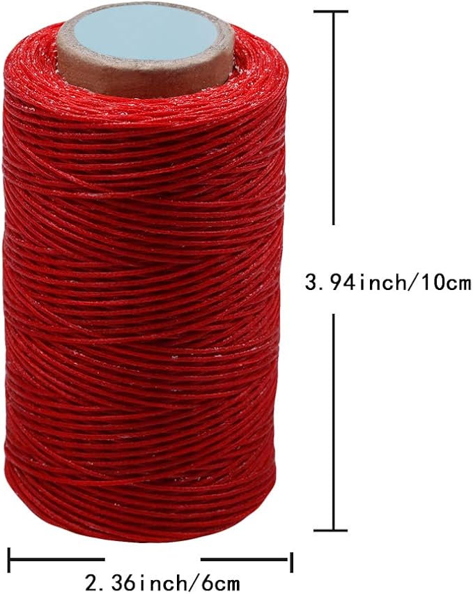 284Yards Leather Sewing Waxed Thread, 210D Upholstery Thread Heavy Duty | Waxed Thread for Bookbinding, Upholstery Thread Heavy Duty, Wax String for Leather Craft DIY/Bookbinding/Shoe Repairing