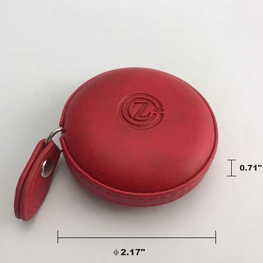 Sewing Tape Measure, Medical Body Cloth Tailor Craft Dieting Measuring Tape, 60 Inch/1.5 M Dual Sided Retractable Ruler with Push Button Round(1 Pack, Red)