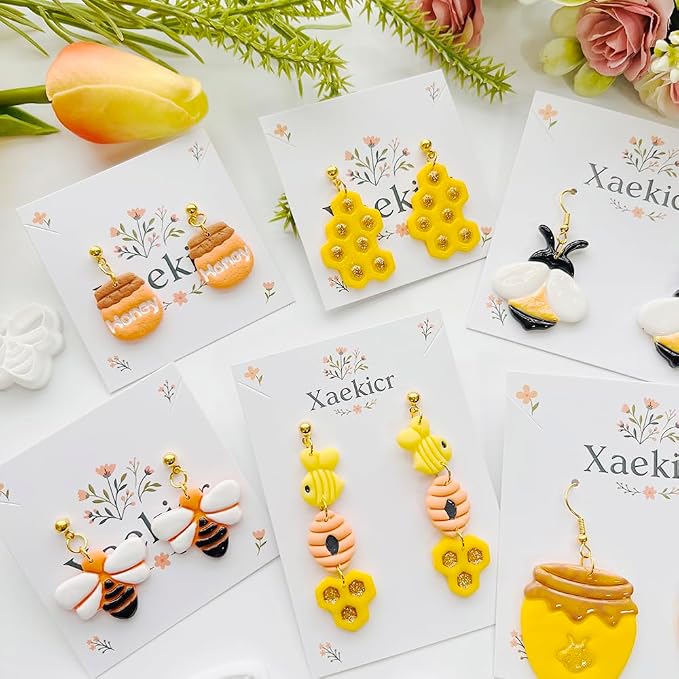 Bee Theme Polymer Clay Cutters Set – Molds, Clay Cutters for Polymer Clay, Clay Earring Tools