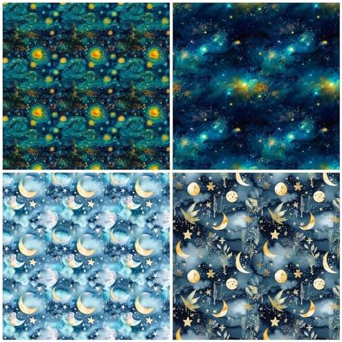 Galaxy Scrapbook Paper Pad Starry Sky Patterned Paper 12*12 - 24 Sheets Single-Sided Colorful Decorative Decoupage Papers Junk Journaling Cardstock Papers for DIY Origami Decorative Craft.