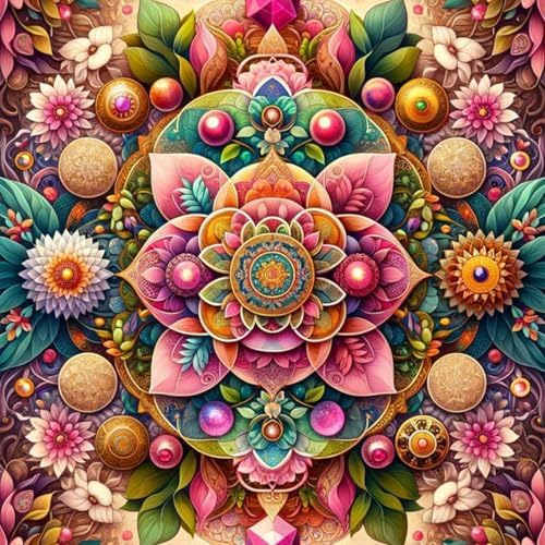 EIBEILI Diamond Art Kits for Adults Mandala Flower Diamond Painting Kits