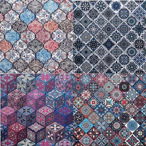 Groovy Boho Tribal Scrapbook Pad – 24 Bohemian Sheets for Scrapbooking, Junk Journals, Collage, Decoupage, Card Making & Mixed Media, 6x6 Single-Sided Craft Paper