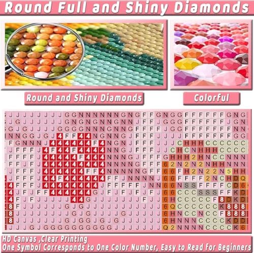 Square Diamond Art Kits for Adults Cute Diamond Painting Kit for Beginner