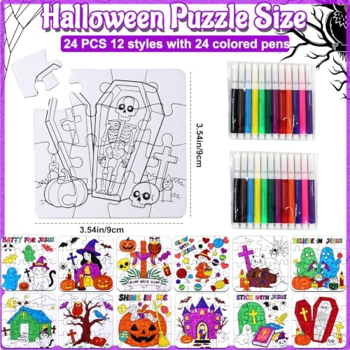 Religious Halloween Arts & Crafts for Kids, DIY Puzzle Activities Game Toy