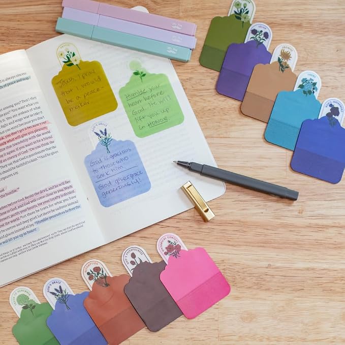 Mr. Pen- Plastic Transparent Bible Sticky Notes, 10 Pads, 200 Sheets