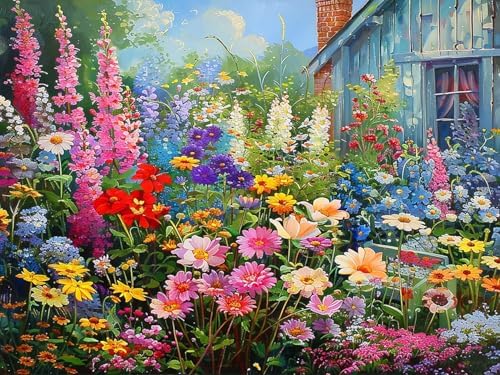 DYAIANGMU Flower Paint by Numbers Kit for Adults Beginners 19.6X15.7 inch