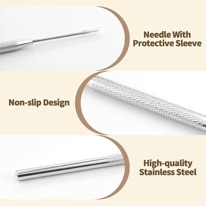 12 PCS Pottery Needle Tool, Clay Needle Tools, Stainless Steel Ceramic Detail Tools, Sculpting Tools Supplies for Ceramics, Sculpting, DIY Craft and Detailed Carving