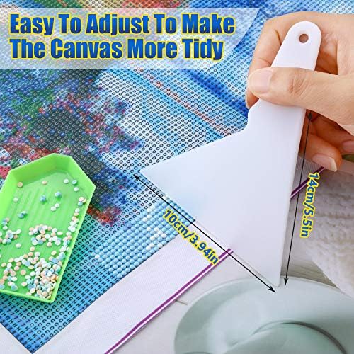 Outus 3 Pcs Stainless Diamond Painting Ruler, Steel 5d Drawing Mesh Ruler