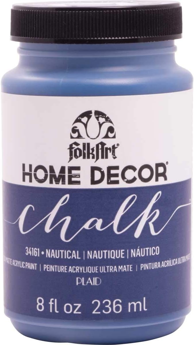 FolkArt 34161 Home Decor Chalk Furniture & Craft Paint in Assorted Colors, 8 ounce, Nautical