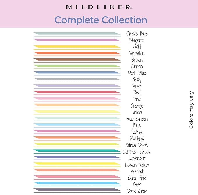 Zebra Pen MILDLINER No Bleed Highlighter, Assorted Colors, Dual Tip, 25-Pk