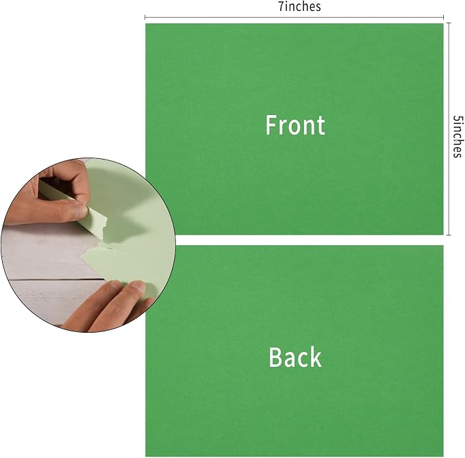 100 Pack Colorful Thick Paper Cardstock Blank Colored Cards Stock, 5x7