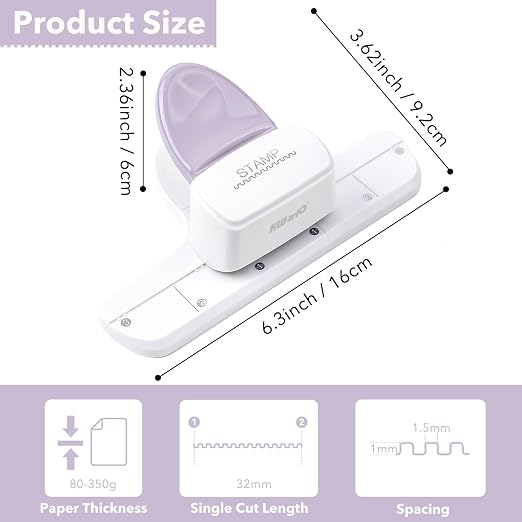 Stamp Puncher - Adjustable Postage Stamp Border Punch Stamp Shaped Paper Punch for Scrapbooking, DIY Greeting Cards, Journaling, and Paper Crafts