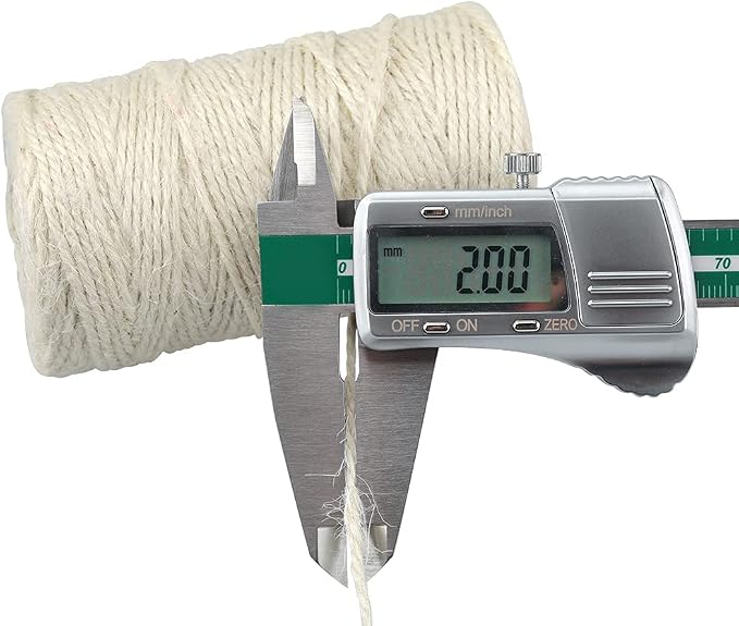 KINGLAKE Natural Jute Twine - 328 Feet, Arts & Crafts, Christmas, Durable Packing String, Beige