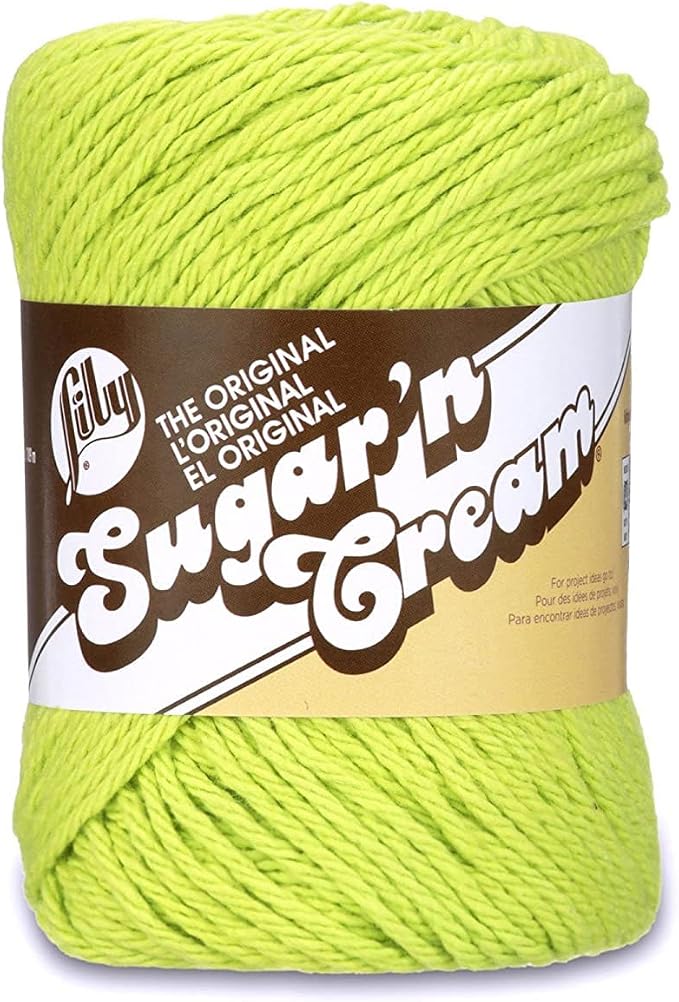 Lily Sugar'n Cream Cotton Yarn for Dishcloths Hot Green 6-Pack