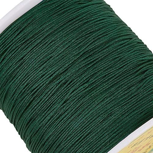 Elecrelive 150Yard Braided Nylon Crafting Thread Dark Green Beading String