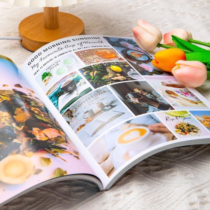 EggSun Vision Board Supplies with 1200+ Images & Quotes Collage Magazine Book, Wall Clip Art Scrapbook Journal Kit for Vision Board Making Beginners Women Men Teen Girls Coquette Room Decors (Pink)